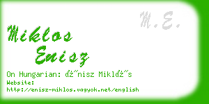 miklos enisz business card